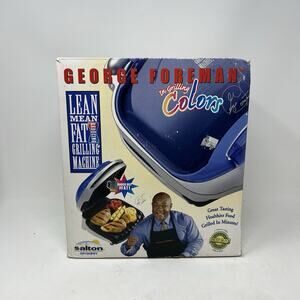 George Foreman Grill In Grilling Colors Blue Salton GR10ABW Champ Size